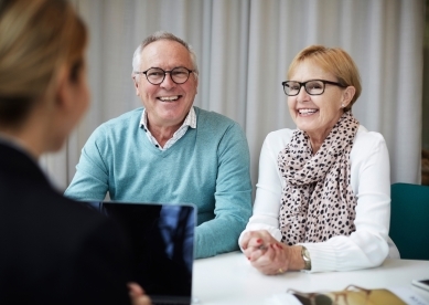 Elderly Couple Meeting Advisor